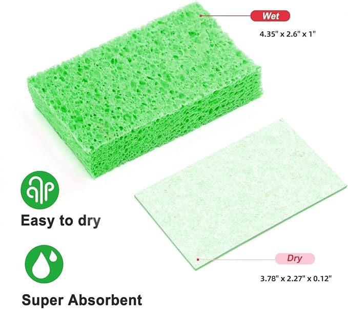12 - Pack Non-Scratch Scrub Sponges - Sponges - Image 4