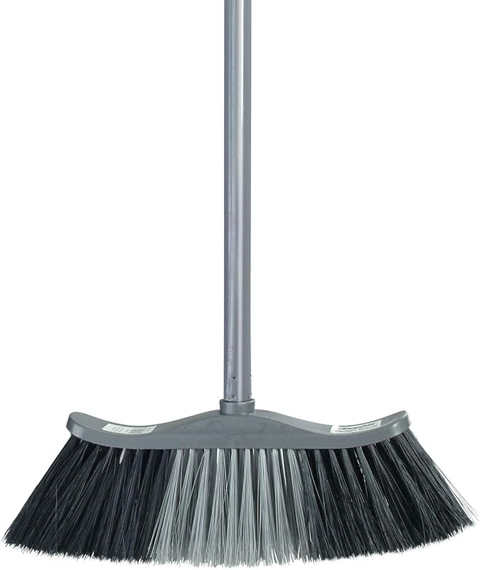 Superio Set of Grey Broom and Matching Dustpan Broom Has a 48” Handle, Durable - Image 2