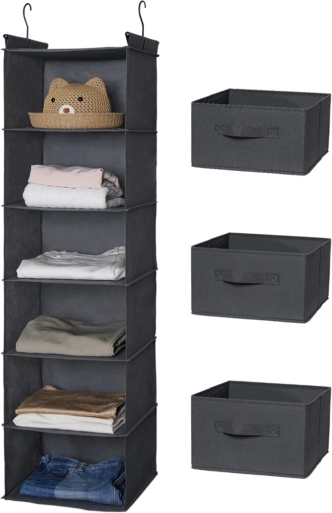 MAX Houser 6 Tier Shelf Hanging Closet Organizer, Closet Hanging Shelf - Image 7