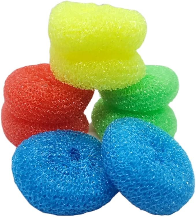 Handy Housewares Durable Non-Scratch Nylon Scouring Pads | Round All-Surface - Image 2