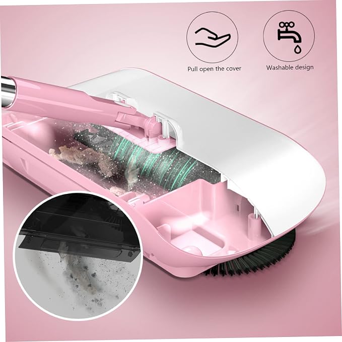 Carpet Sweeper Manual Manual Vacuum Sweeper 2 in 1 Hand Push 180 Degree - Image 5