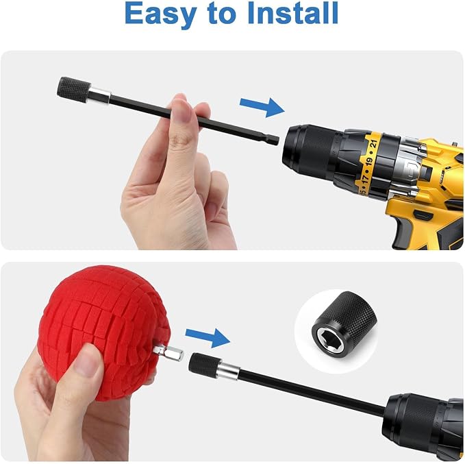 Linkstyle 5PCS Drill Polishing Ball Set, Car Wheel Polisher Sponge Pad Kit - Image 6