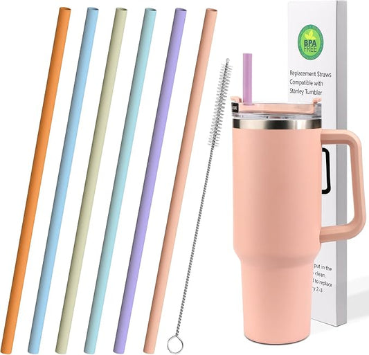 AIERSA 6 Pack Pastel Colors Straw by AIERSA