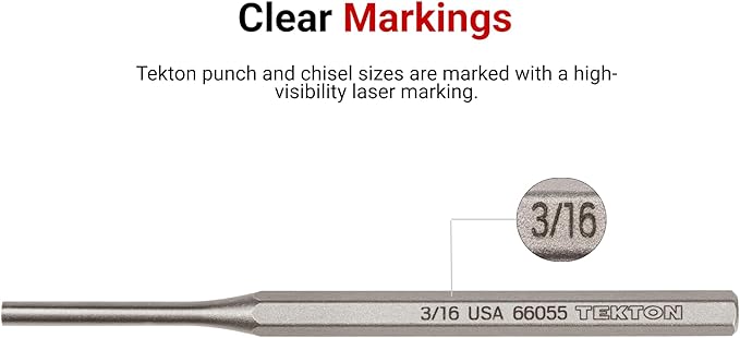 TEKTON 3/32 Inch Solid Punch | 66072 | Made in USA - Image 5