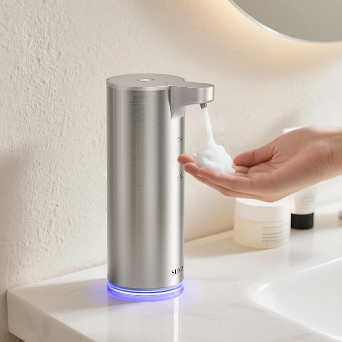 SUNLY Automatic Foam Soap Dispenser, 0.2s Fast Sensor, USB-C Rechargeable by SUNLYHOME