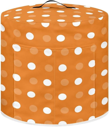 Dust Cover for 3 Quart Pressure Cooker Air Fryer Rice Cooker Small Appliance Covers, Washable Air Fryer Dust Cover for Kitchen Counter- Orange Polka Dot