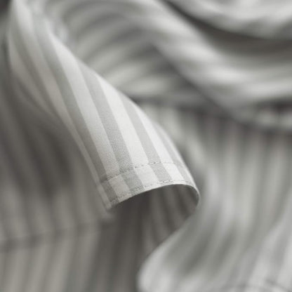 Pure Bamboo Queen Sheets, Genuine 100% Organic Viscose Derived from Bamboo Bed Sheet Set, Luxuriously Soft & Cooling, Double Stitching, 2 Year Quality Promise (Queen, Stripes)
