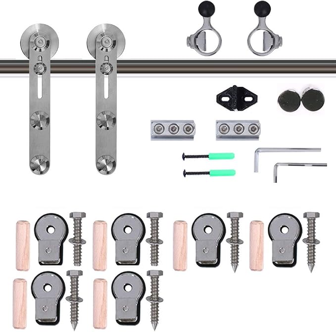 TSMST 9FT Sliding Barn Door Hardware Kit, Stainless Steel Heavy Duty Sturdy - Image 7