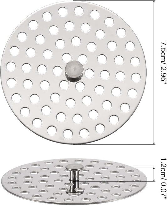 uxcell Shower Drain Hair Catcher, 3 inch Stainless Steel Round Floor Drain - Image 2