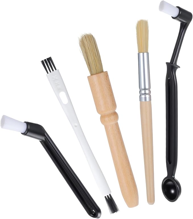 5 Pcs Coffee Grinder Brush Group Head Brush Brushes Kit Nylon Machine Cleaning by Unknown