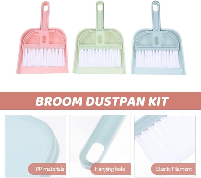 Mini Broom and Dustpan Set Compact Desktop Cleaning Tools - Image 6