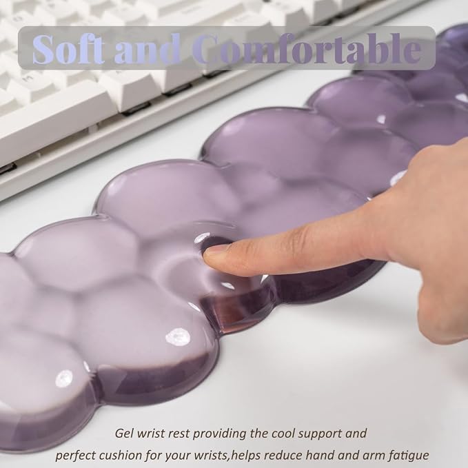 Gel Keyboard Wrist Rest Cloud Set, - Image 2