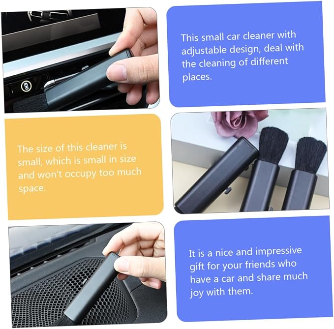 Kichvoe 3pcs Car Air Vent Cleaning Brush Set - Image 6