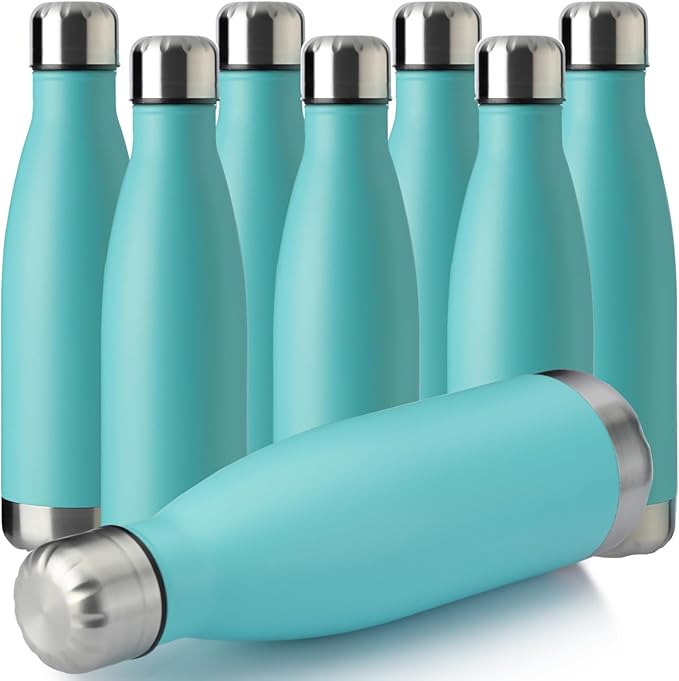 MEWAY 17oz Sport Water Bottle 8 Pack Vacuum Insulated Stainless Steel by MEWAY