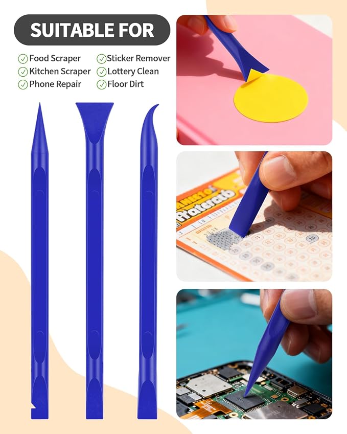 12 PCS Carbon Fiber Plastic Scrapers Tool, Non-Scratch Scraper Tool - Image 7