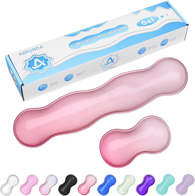 Gel Wrist Rest for Keyboard and Mouse, Wrist Rest for Keyboard, Mouse Wrist by ABRONDA
