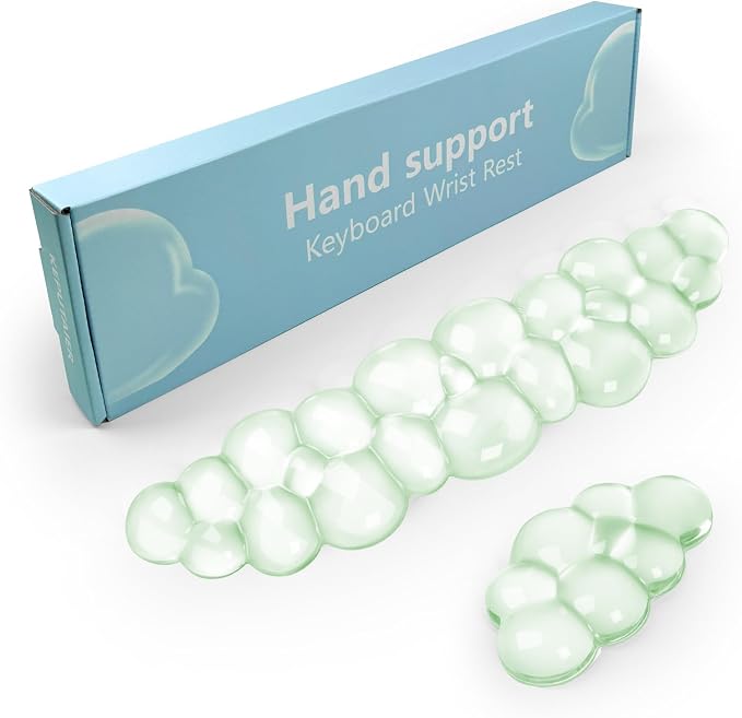 Gel Cloud Keyboard and Mouse Wrist Rest, Cute Wrist Support and Arm Support by KEPUTAIER