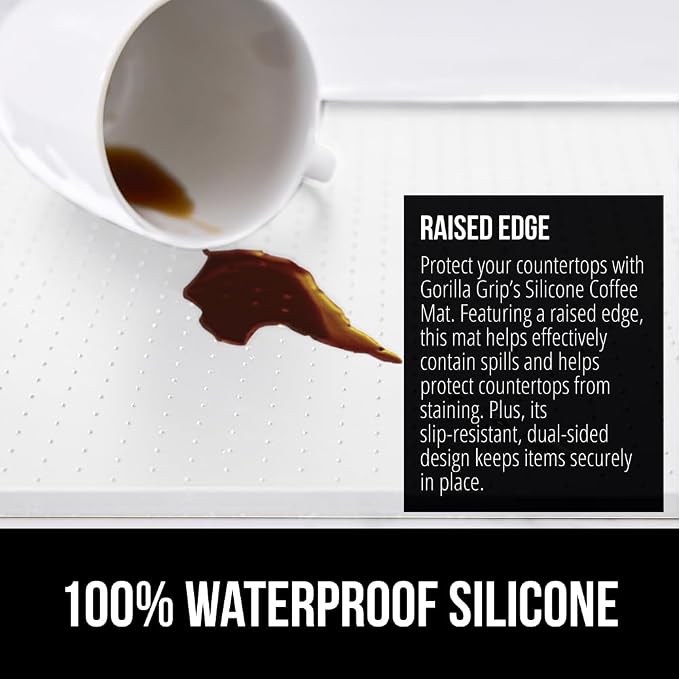 GORILLA GRIP Silicone Coffee Mat, Espresso Machine Bar Accessories, Keep - Image 3