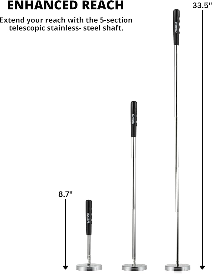 NEIKO 53426A 35LB Magnetic Pick Up Tool, Large Magnet - Image 3