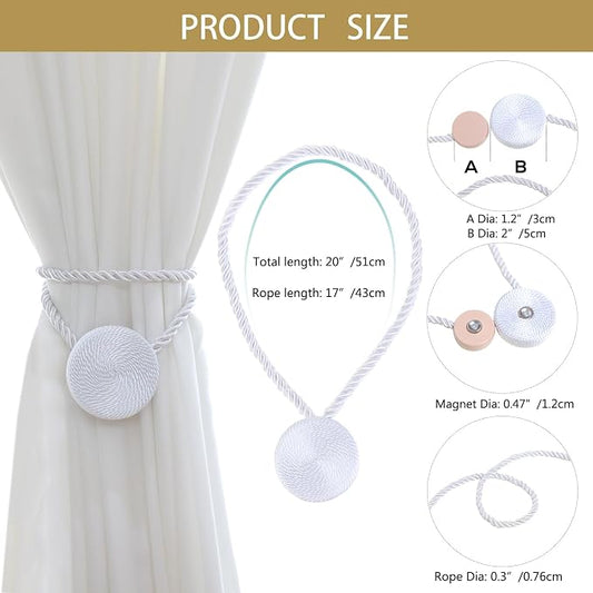 Magnetic Curtain Tiebacks - 12mm Magnetic Tie Backs - Image 2