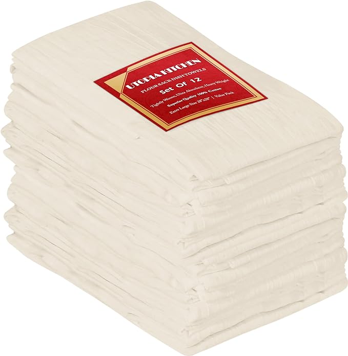 Utopia Kitchen Natural Flour Sack Towels 100% Cotton Tea Towels by UTOPIAKITCHEN