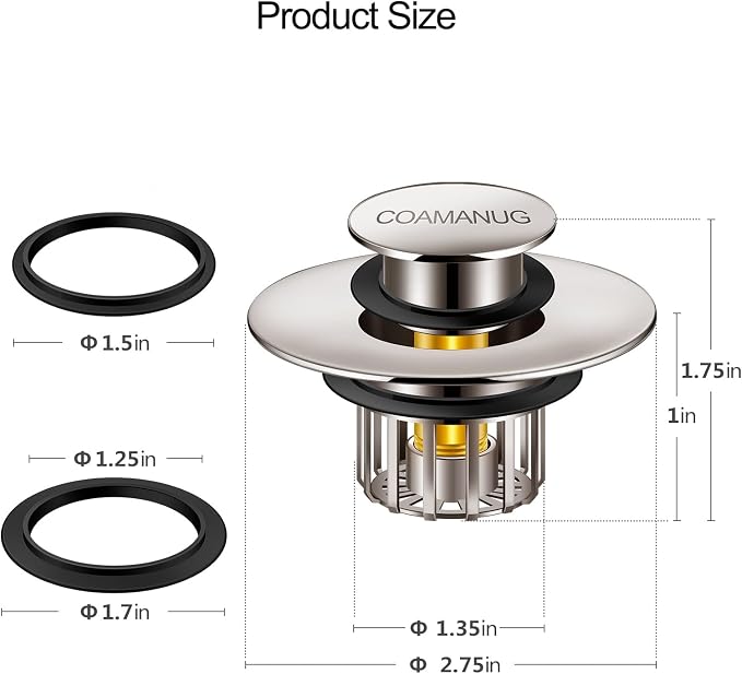 Bathtub Stopper | Pop-up Tub Stopper - Image 4