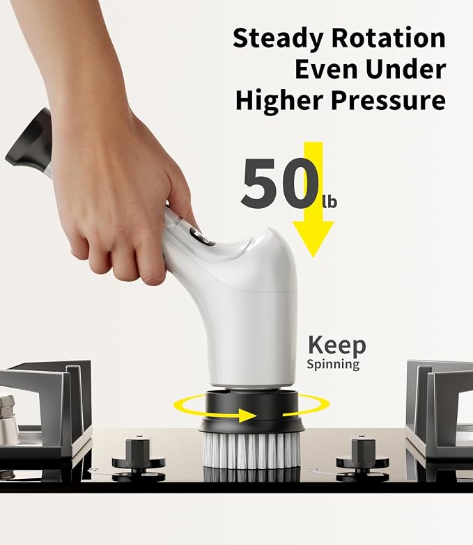 Electric Spin Scrubber, Cordless Household Cleaning Brush - Image 3
