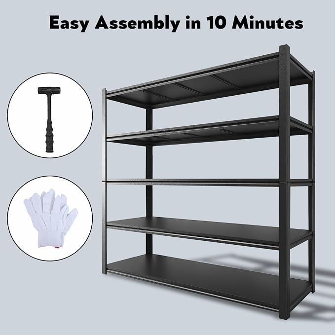 48.2" W Garage Shelving 3000LBS Storage Shelves Heavy Duty Garage Storage - Image 8