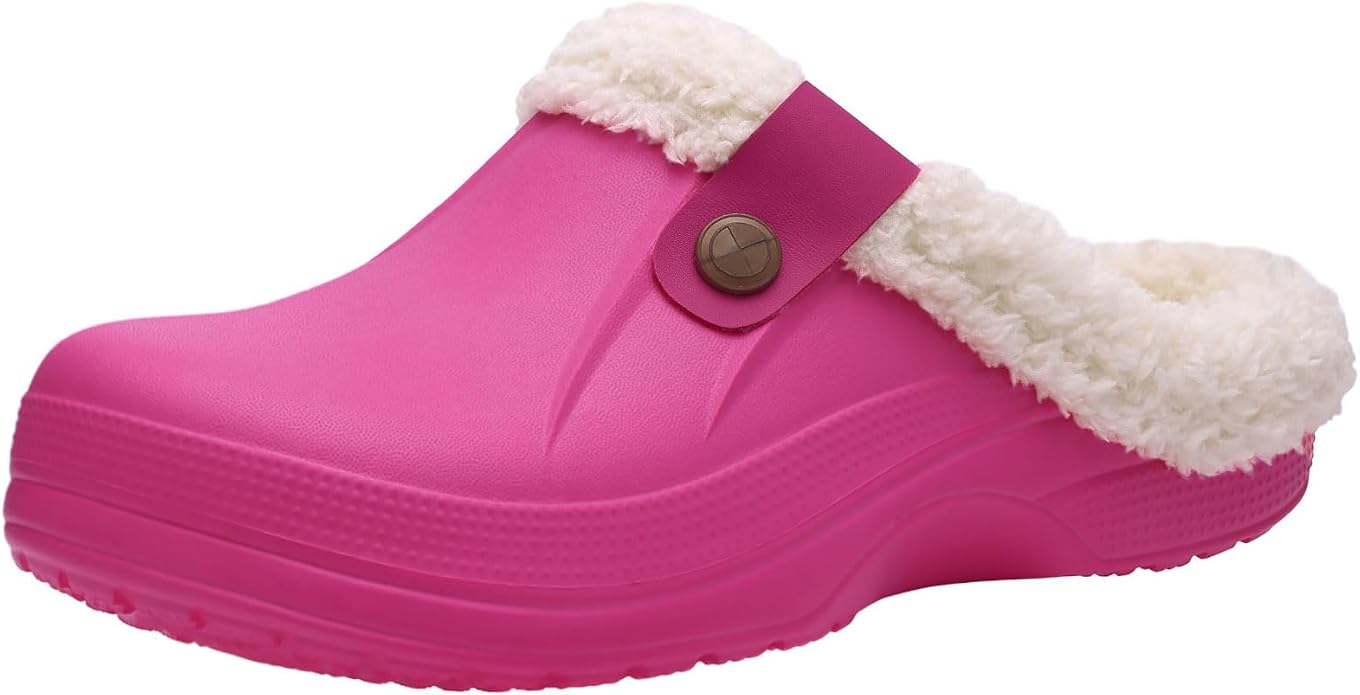 Beslip Classic Fur Lined Clogs Waterproof Winter Fuzzy Slippers by Beslip