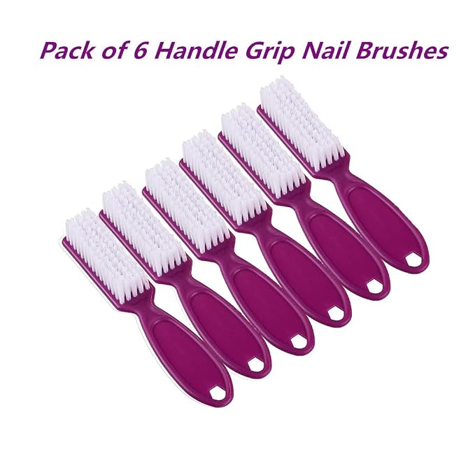 6Pcs Nail Brush for Cleaning Fingernails, Handle Grip Cleaning Brush for Nail - Image 3