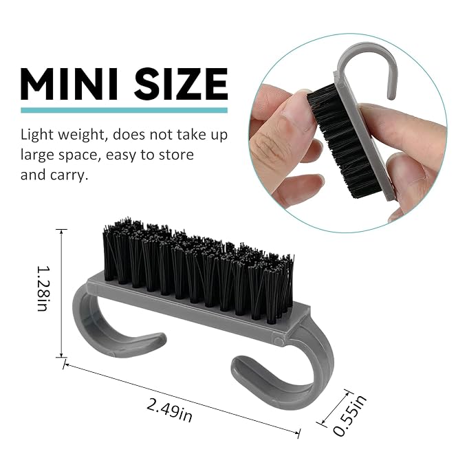 24 Pack Travel Size Nail Brushes, Colorful Handle Grip Nail Brushes, Mini Hand - Image 2
