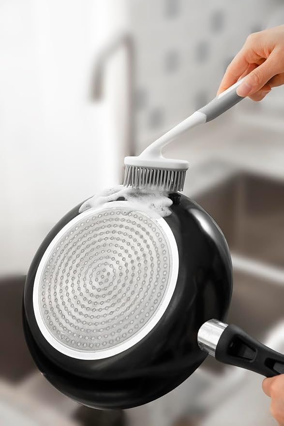 Dish Scrubber, Silicone Soft Bristles Scrub Brush - Image 6