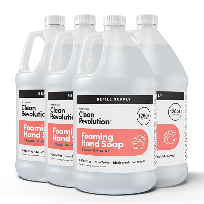 Clean Revolution Foaming Hand Soap Refill Supply Container, Ready to Use Formula by CleanRevolution