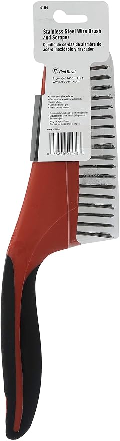 Red Devil 4164 13-Inch Soft Grip Stainless Steel Wire Brush - Image 6