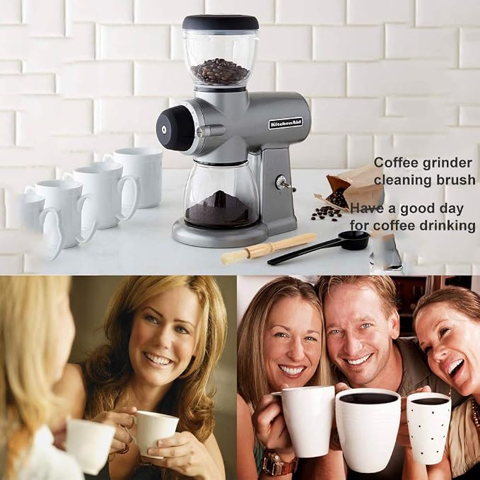 Coffee Grinder Cleaning Brush + Coffee Brush Wood Handle & Natural Bristles - Image 7