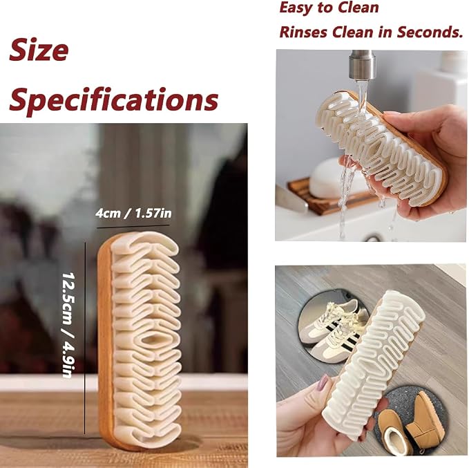 2-Pack Suede Brush and Eraser, Rubber Shoe Brush Designed - Image 4