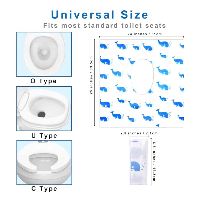 41 Pack Toilet Seat Covers Disposable, Extra Large Disposable Toilet Seat Covers - Image 4