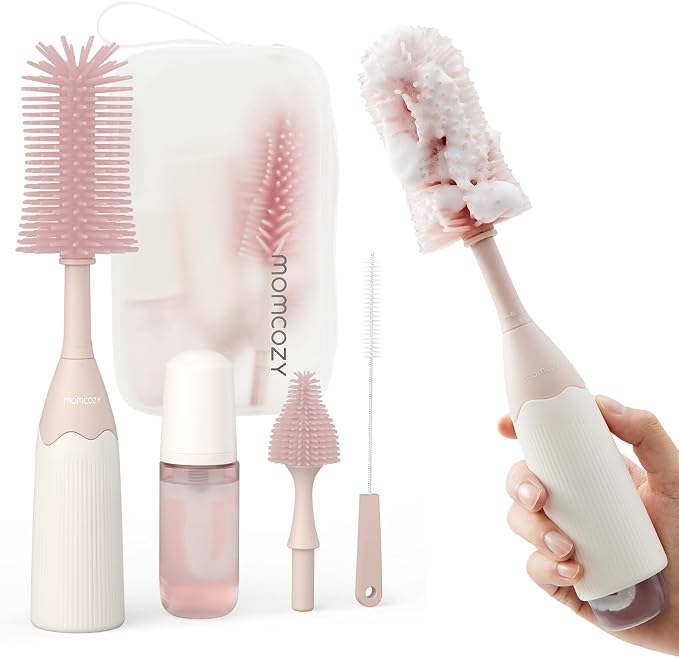 Momcozy Bottle Brush Kit, Innovative Push-Press Design by Momcozy