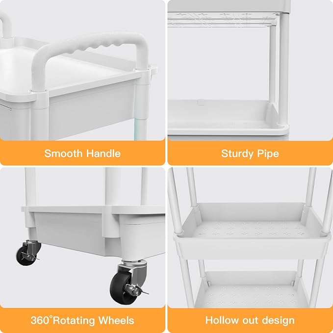 5 Tier Rolling Utility Cart - Image 2