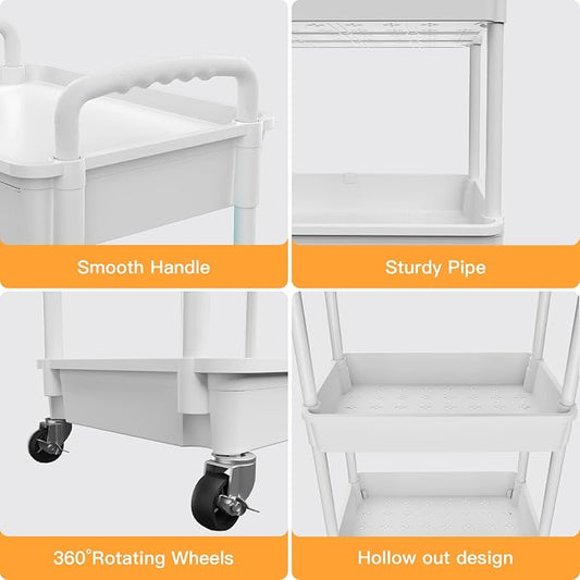 5 Tier Rolling Utility Cart - Image 2