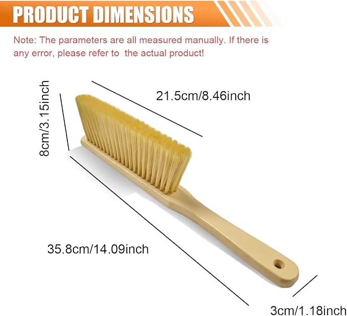 Wooden Auto Interior Dust Brush, Long Handle Car Detailing Brush, Air Vent - Image 2