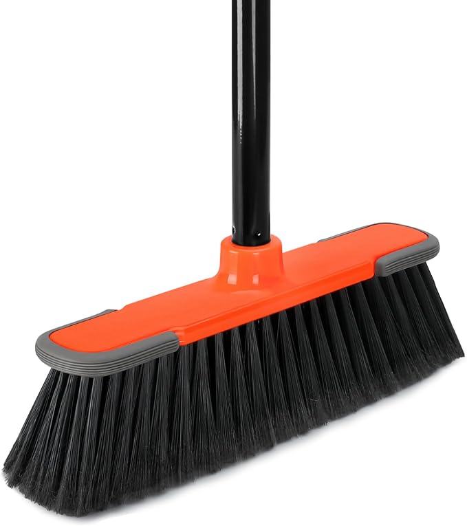 Broom for Sweeping Indoor 54''Long Handle Soft Bristle Brooms, Indoor Broom for by AjimyWelcometopurchase