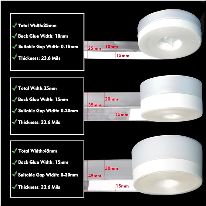 Silicone Seal Weather Stripping Tape 16.5 Ft Strip Bottom Draft Insulation - Image 2