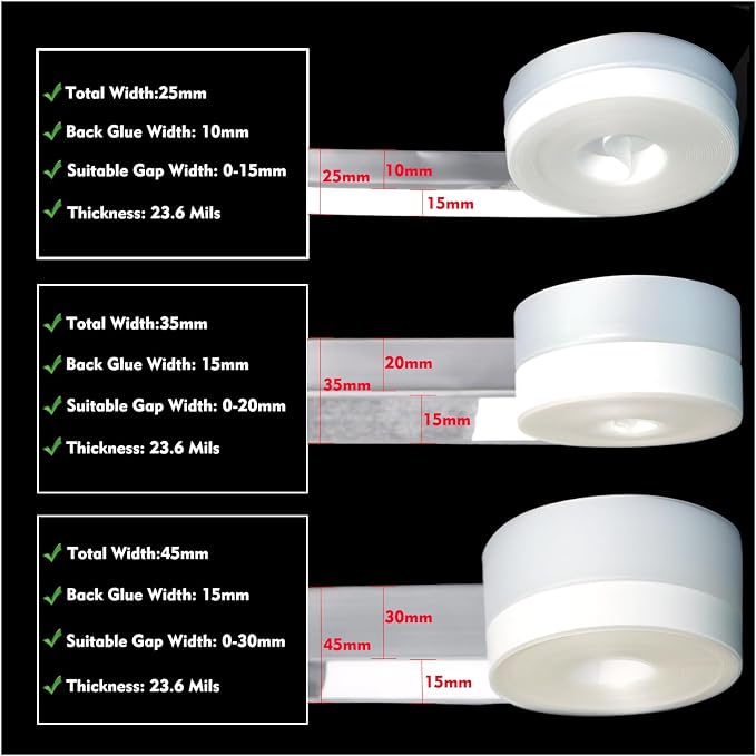 Silicone Seal Weather Stripping Tape 16.5 Feet Strip Bottom Draft Insulation - Image 2