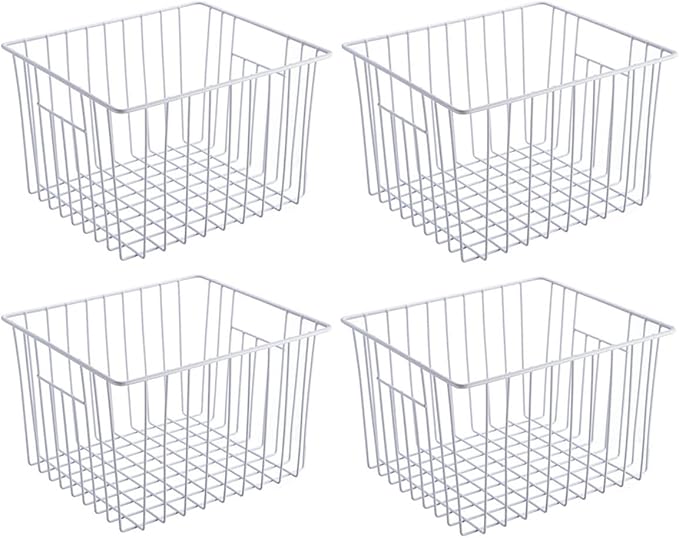 Slideep Freezer Baskets Storage Basket Organizers, Deep Wire Farmhouse Bins by WelcometotheSlideep