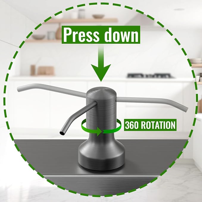 Soap Dispenser for Kitchen Sink, Kitchen Sink Soap Dispenser - Image 2
