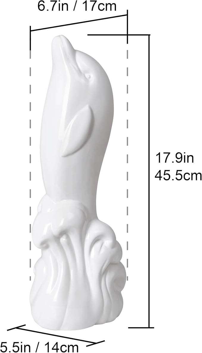 Dolphin Ceramic Toilet Brush Holder - Image 6