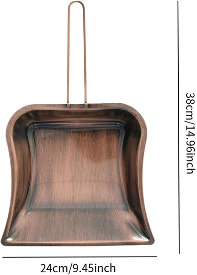 Yajuyi Handheld Copper Dustpan Trash Household Easy Handling Dust Pan Tabletop - Image 2