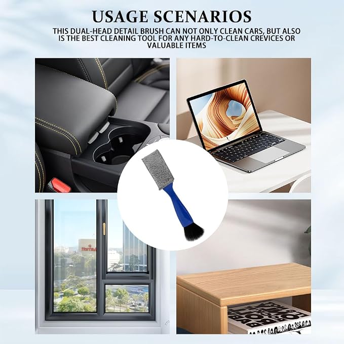 Universal 2 in 1 Duster for Car Clean, Car Vent Cleaner, Double Head Brush - Image 7