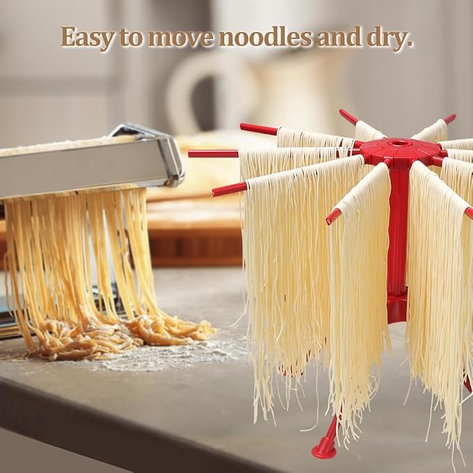 Ourokhome Collapsible Pasta Drying Rack, Plastic Foldable Homemade Fresh - Image 6